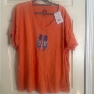 Life Is Good Orange Short Sleeve Tee